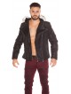 jacket with removable fake fur BLACK TG-2748 ADREXX