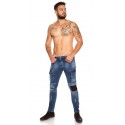 Trendy Men s Jeans leatherlook 2Y PREMIUM BLUE 3061