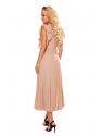 Φόρεμα AMBER elegant lace long long dress with a neckline -red 309-3
