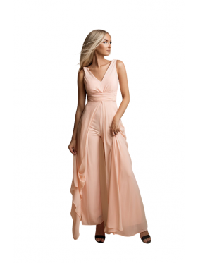 Φόρεμα 299-1 CHIARA elegant maxi dress with straps - RED