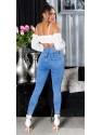 HIGHWAIST MUSTHAVE JEANS WITH CUT OUTS J6012