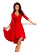 Φόρεμα 210-6 NICOLLE - dress with a longer back -red