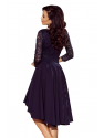 Φόρεμα 210-10 NICOLLE - dress with a longer back -black