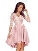 Φόρεμα 210-11 NICOLLE - dress with a longer back -powder pink