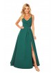 Φόρεμα 299-4 CHIARA elegant maxi dress with straps - BOTTLE GREEN