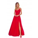 Φόρεμα 299-1 CHIARA elegant maxi dress with straps - RED