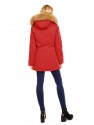 Jacket HS-6015 Real Fur: 100% Racoon Red