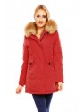 Jacket HS-6015 Real Fur: 100% Racoon Red
