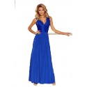Φόρεμα LEA with lace neckline 211-3 royal blue
