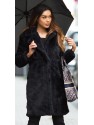 COAT MUSTHAVE LEATHER LOOK TRENCHCOAT BLACK M6705