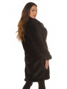 COAT MUSTHAVE LEATHER LOOK TRENCHCOAT BLACK M6705