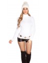 HIGHWAIST MINI SKIRT WITH HOUNDSTOOTH PATTERN MR3327 CAPUCCINO